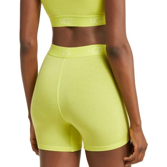 UGG ALEXIAH BOYSHORT LOGO BAND LOUNGE SHORTS TENNIS GREEN LARGE - Picture 4 of 15